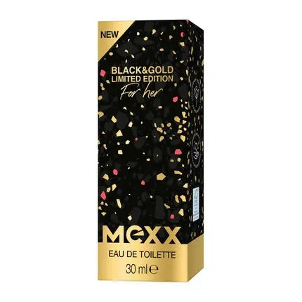 Mexx Black & Gold Limited Edition Woman Eau de Toilette Sensual Floral Fragrance 30ml Mexx