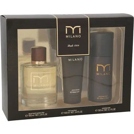 Milano Cologne Pack 100ml + After Shave 100ml + Deodorant Spray 150ml Milano