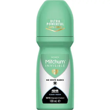 Mitchum Invisible Women 48HR Protection Roll On Deodorant and Antiperspirant 100ml Mitchum