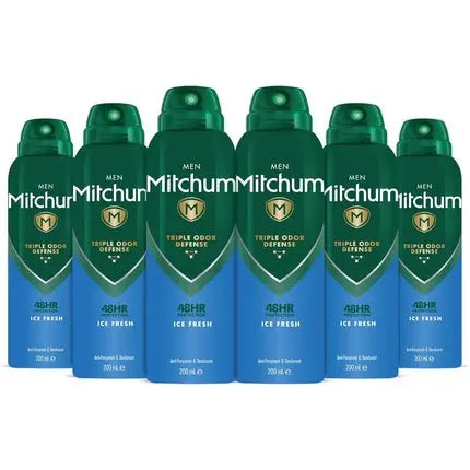 Mitchum Men Triple Odor Defense 48HR Protection Deodorant Spray & Antiperspirant 200ml Ice Fresh Mitchum