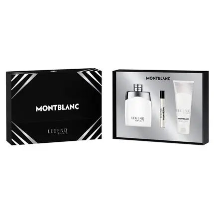 Mont Blanc Legend Spirit Gift Set - Includes 100ml Eau De Toilette Spray, 75ml Mini Eau De Toilette, And 100ml Shower Gel Montblanc