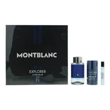 Montblanc Explorer Ultra Blue 3 Piece Coffret Pour Homme Montblanc