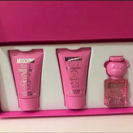 Moschino Toy 2 Bubble Gum Gift Set 5ml EDT 25ml Body Lotion 25ml Shower Gel Moschino