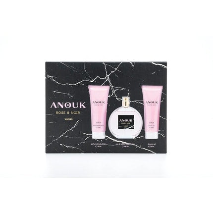 ANOUK Rose & Noir Eau de Parfum 100ml + Shower Gel 75ml + Body Lotion 75ml Coffret pour femme Anouk