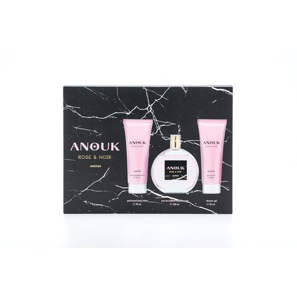 ANOUK Rose & Noir Eau de Parfum 100ml + Shower Gel 75ml + Body Lotion 75ml Gift Set for Women Anouk