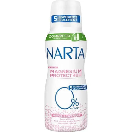 NARTA Magnesium Protect Hypoallergenic Compressed Deodorant 100ml Narta