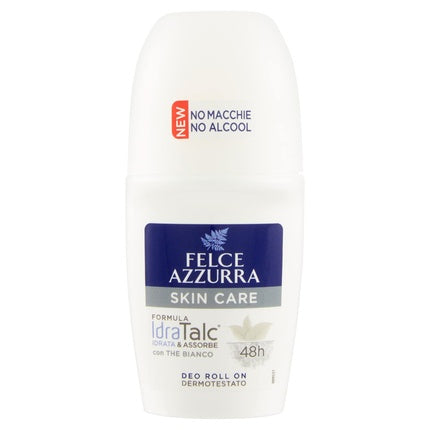 Felce Azzurra Skin Care Deodorant Roll On 50ml 48h Formula Idra Talc with White Tea Felce Azzurra