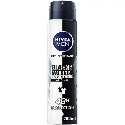 NIVEA MEN Invisible Black & White Original Anti-Perspirant Deodorant Spray 250ml Nivea