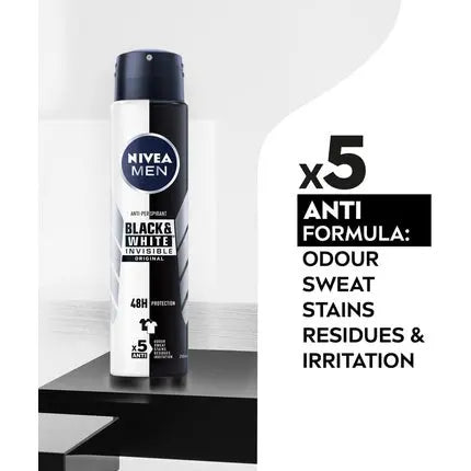 NIVEA MEN Invisible Black & White Original Anti-Perspirant Deodorant Spray 250ml Nivea