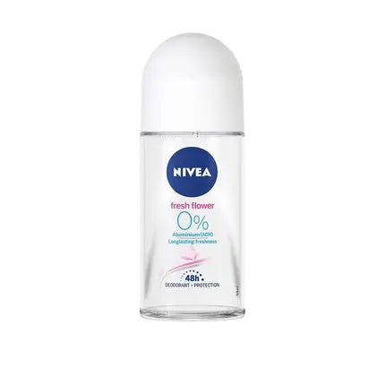 NIVEA Roll On Women 50ml Fresh Flower 0% Aluminium INFINIFRESH Formula Long-lasting Fresh Effect Scientifically Proven 48-hour Protection Floral Scent Nivea