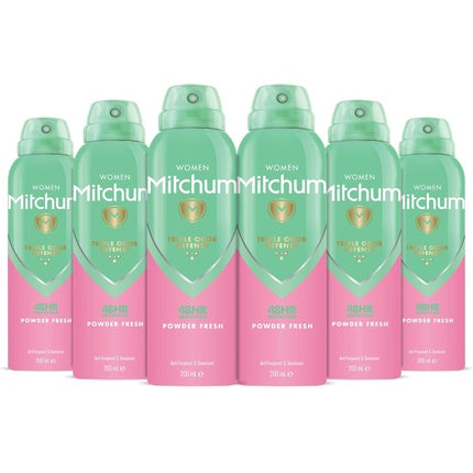 Mitchum Women Triple Odor Defense 48HR Protection Deodorant Spray & Antiperspirant 200ml Powder Fresh Mitchum
