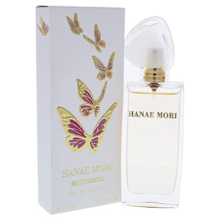 Hanae Mori Butterfly pour femme  1.7oz, 1oz équivaut à 30ml Eau de toilette  Spray 50ml Hanae Mori