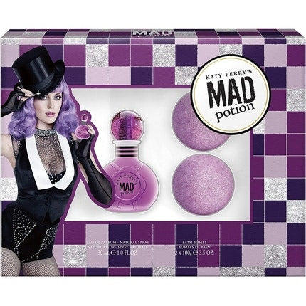 Katy Perry Mad Potion Eau De Parfum 30ml & 2 x 100g Bath Bomb Gift Set Katy Perry