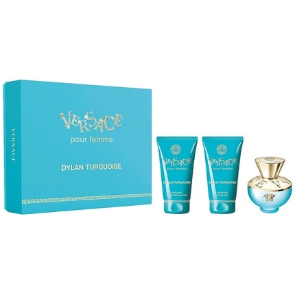 Versace  Dylan Turquoise Eau de toilette  Femme Coffret 1.7oz, 1oz équivaut à 30ml Spray - Pack of 3 Versace