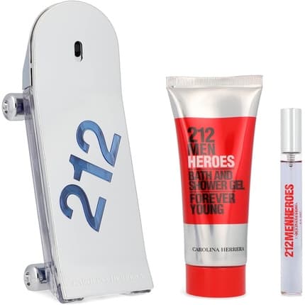 Carolina Herrera Herrera 212 Heroes Set: + Shower Gel + Coffret (Coffret) Mixte 90ml