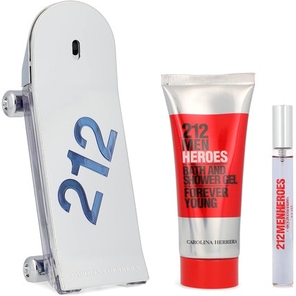 Herrera 212 Heroes Set: Eau de toilette  Spray 90ml + Shower Gel 100ml + Eau de toilette  Spray 10ml Carolina Herrera