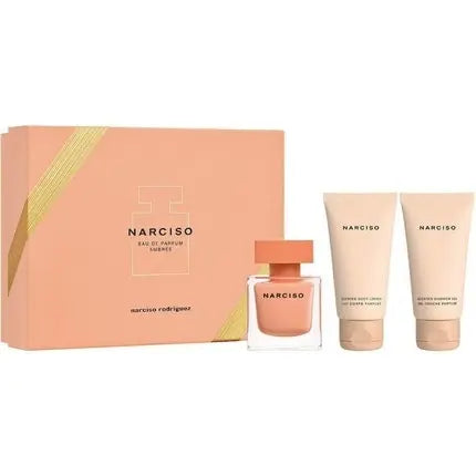 Narciso Rodriguez Narciso Ambree Set: Eau De Parfum spray 50ml, Body Lotion 50ml & Shower Gel 50ml Narciso Rodriguez