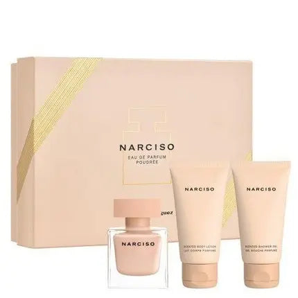 Narciso Rodriguez Poudree 3-Piece Coffret Eau de parfum  Spray Lotion Shower Gel Unbranded