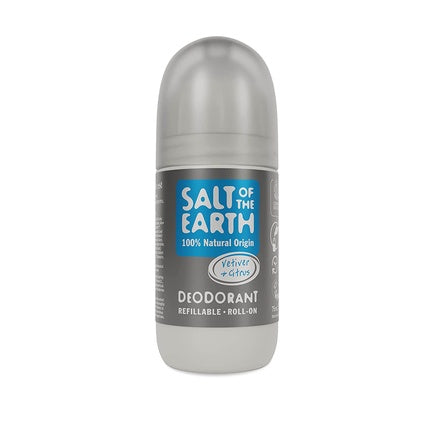 Salt of the Earth Natural Deodorant Roll On Pure Armour Vetiver and Citrus 75ml Salt Of The Earth