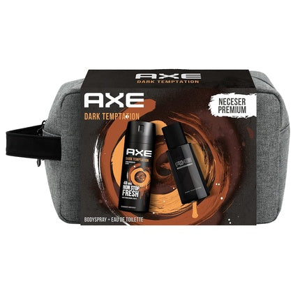Axe Dark Temptation 's Toiletry Bag with Body and Eau de Toilette (EDT) Homme
