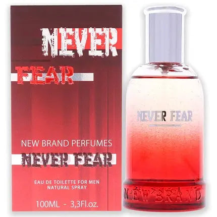 New Brand  Never Fear Edt Spray Men 3.3 Oz Sem Numero New Brand Perfumes