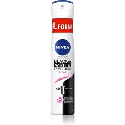 Nivea Black & White Invisible Clear Antiperspirant Spray 200 ml Nivea