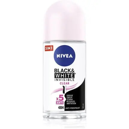 Nivea Invisible Black & White Clear Antiperspirant Roll-On 50 ml Nivea