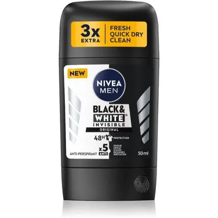 Nivea Men Black & White Invisible Original Antiperspirant Stick for Men - 50 ml Nivea