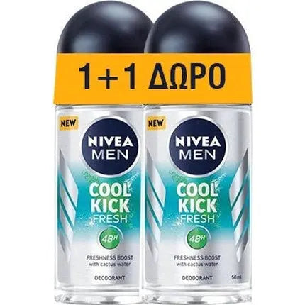 Nivea Men Cool Kick Fresh Deodorant Roll-On - 2x50ml Nivea