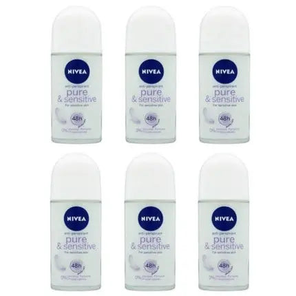 Nivea Pure & Sensitive Anti-perspirant Deodorant Roll On for Women 50ml Nivea