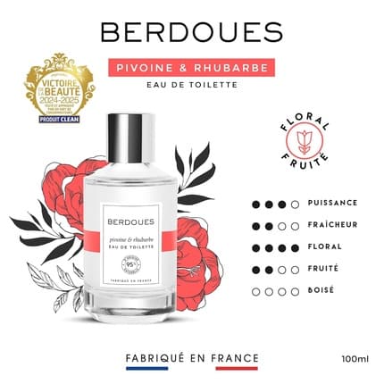 Berdoues Peony & Rhubarb Eau de Toilette (EDT) Mixte 100ml