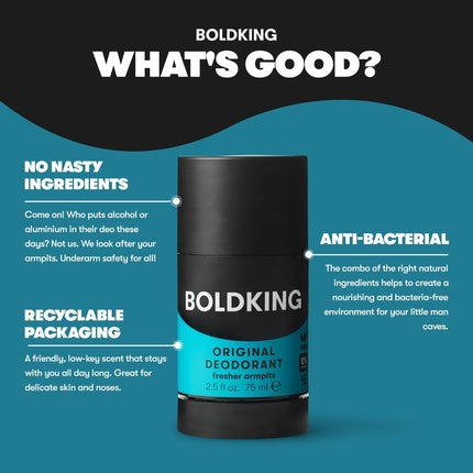 Boldking Deodorant for Men All Skin Types 75ml Boldking