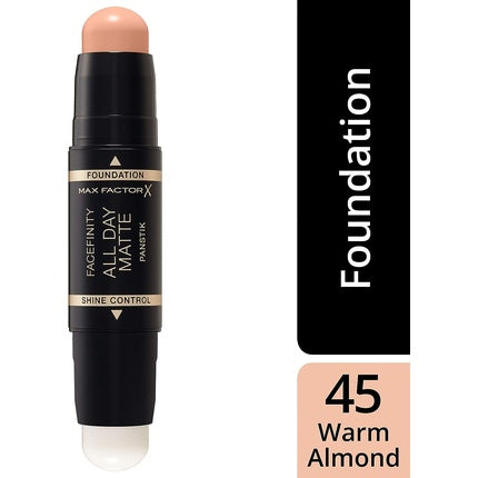 Coty Max Factor Pan Stick All Day Matte Foundation N.45 Warm Almond 11g