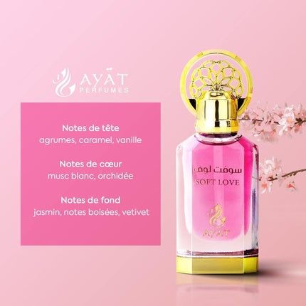 Ayat Perfumes Soft Love Perfume Oil - Alcohol-Free Musk Extract Unisex Oriental Arabic Oud Amber Parfum (Parfum) Mixte 12ml
