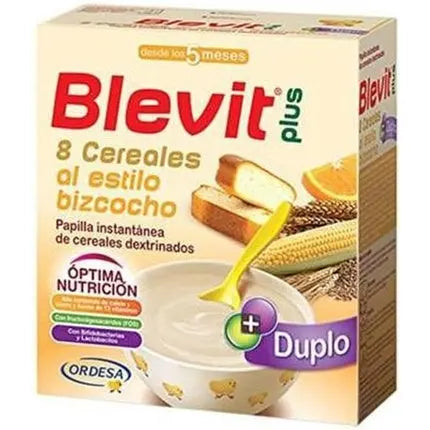 Ordesa Blevit Papilla Plus 8 Cereals Duplo With Sponge Cake And Orange Ordesa