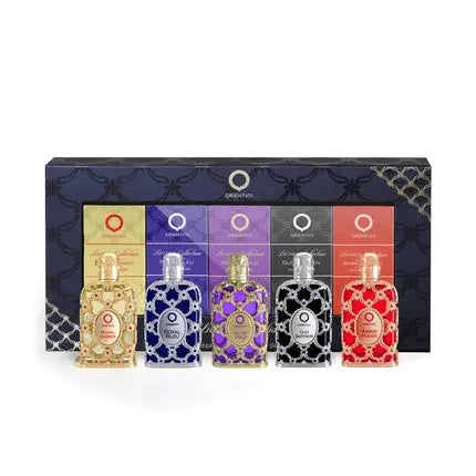 Orientica Luxury Collection 5 Piece Eau de Parfum Miniature Discovery Set for Unisex 5x7.5ml 0.25 Fl Oz Orientica