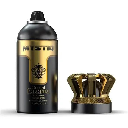 Oud Al Eazama 250ml Extra Long Lasting Perfume Body Spray by Mystiq Nylaa for Him Oud Wood Cedarwood and Leather Nylaa