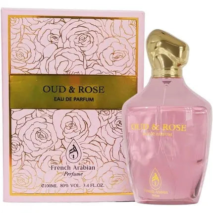 Oud Rose 100ml Eau de Parfum Spray Blend of Sandalwood and Fresh Roses Long-lasting Creamy Oud Perfume for Women 100ml French Arabian Perfumes