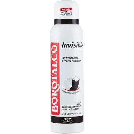 Borotalco Invisible Deodorant Spray for Women and Unisex Borotalco