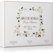 Instituto Español Perfume Set for Women White Roses - Aire de Sevilla - EDT, Moisturizing Cream, Shower Gel Aire De Sevilla