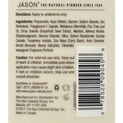 Jason Tea Tree Oil Deodorant Stick 71g Jason