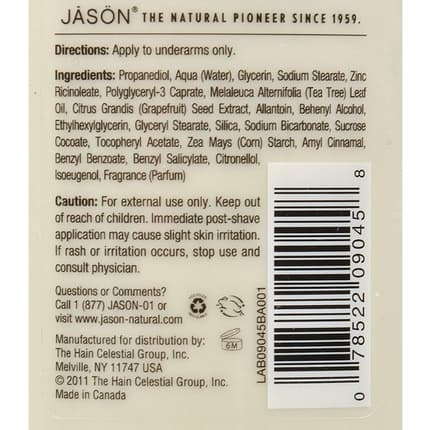 Jason Tea Tree Oil Deodorant Stick Unisexe