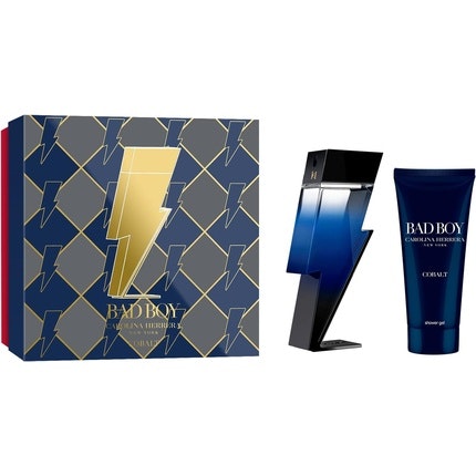 Carolina Herrera Bad Boy Cobalt 2 Piece Coffret Eau De Parfum 100ml Shower Gel Carolina Herrera