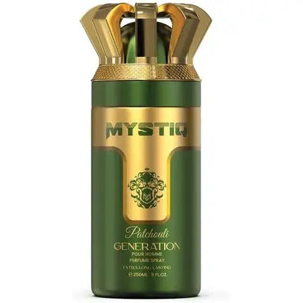 Patchouli Generation 250ml Extra Long Lasting Perfume Body Spray by Mystiq Nylaa for Him With Gurjun Balsam, Woody Accord, Patchouli, Musk and Vanilla Nylaa