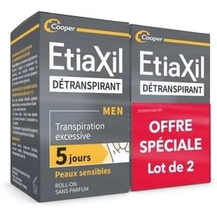Etiaxil Antiperspirant Sensitive Skin Roll-On - Pack of 2 Déodorant (Déo) Homme 15ml