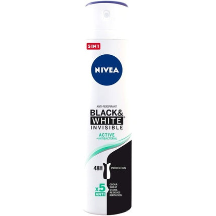 Nivea Invisible Black and White 48hr Active Antiperspirant Spray Deodorant for Women 200ml Maison des fragrances