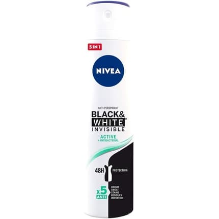Nivea Black & White Active Deodorant Déodorant (Déo) Mixte 200ml