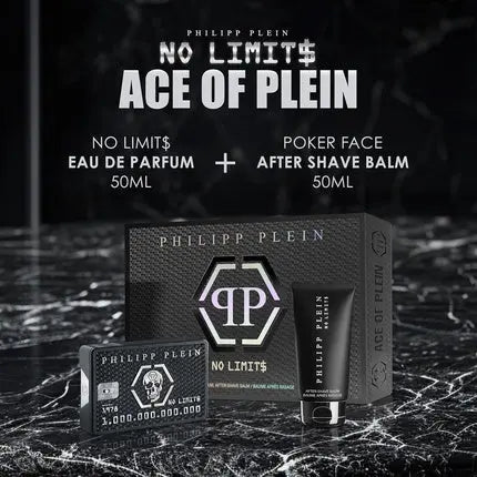 Philipp Plein Ace of Plein Men's Set with Eau de Parfum No Limits 50ml and After Shave 50ml Oriental and Woody Notes Philipp Plein