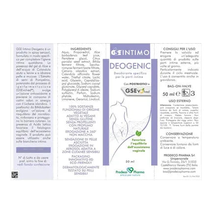 Prodeco Pharma Gse Intimo Deogenic 50ml Prodeco Pharma