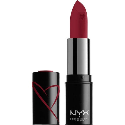 NYX Professional Makeup Shout Loud Satin Lipstick Ultra-Saturated Colour Vegan Formula 17 Everyone Lies